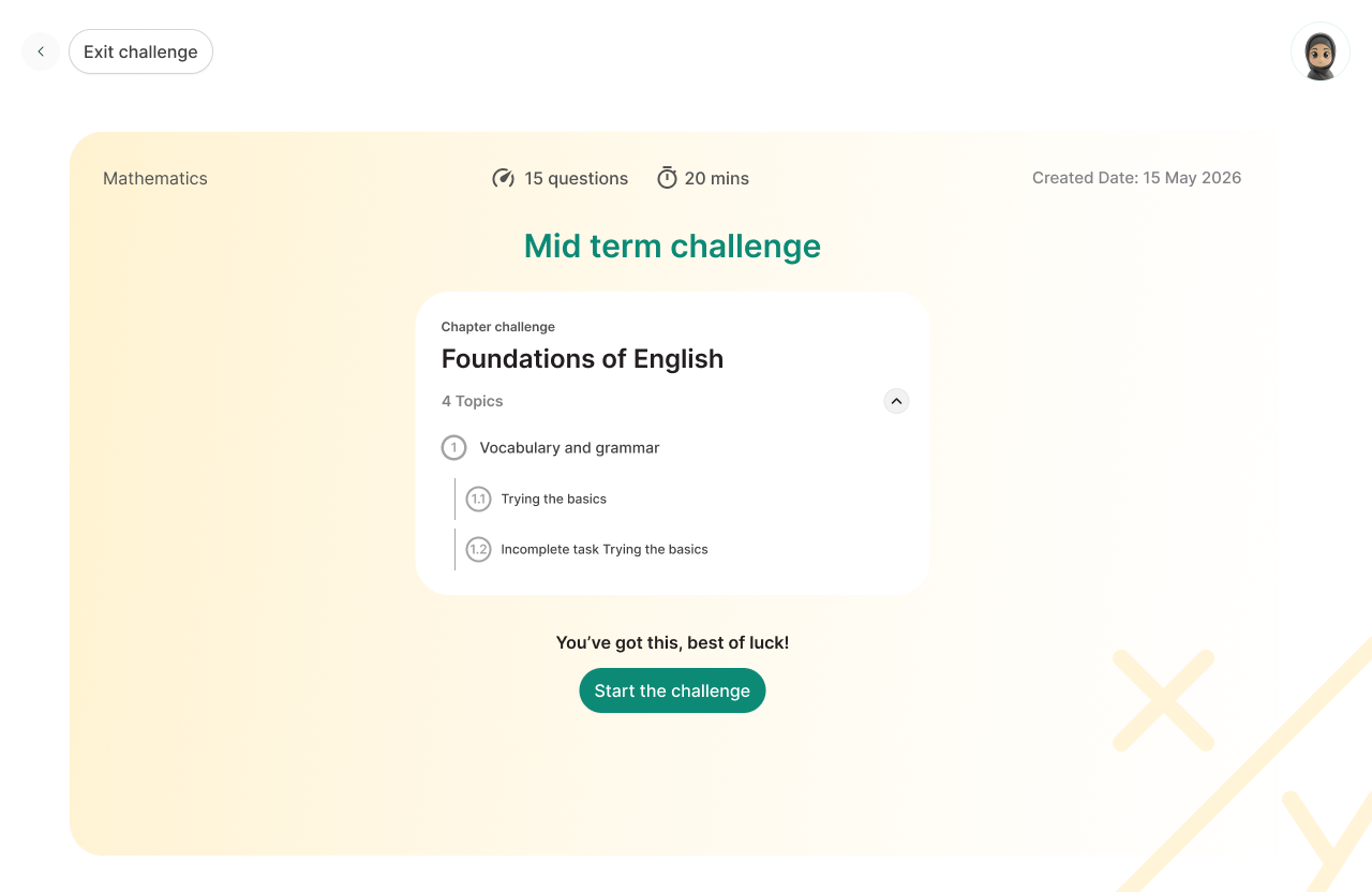 Mualim exploration — challenge task variant