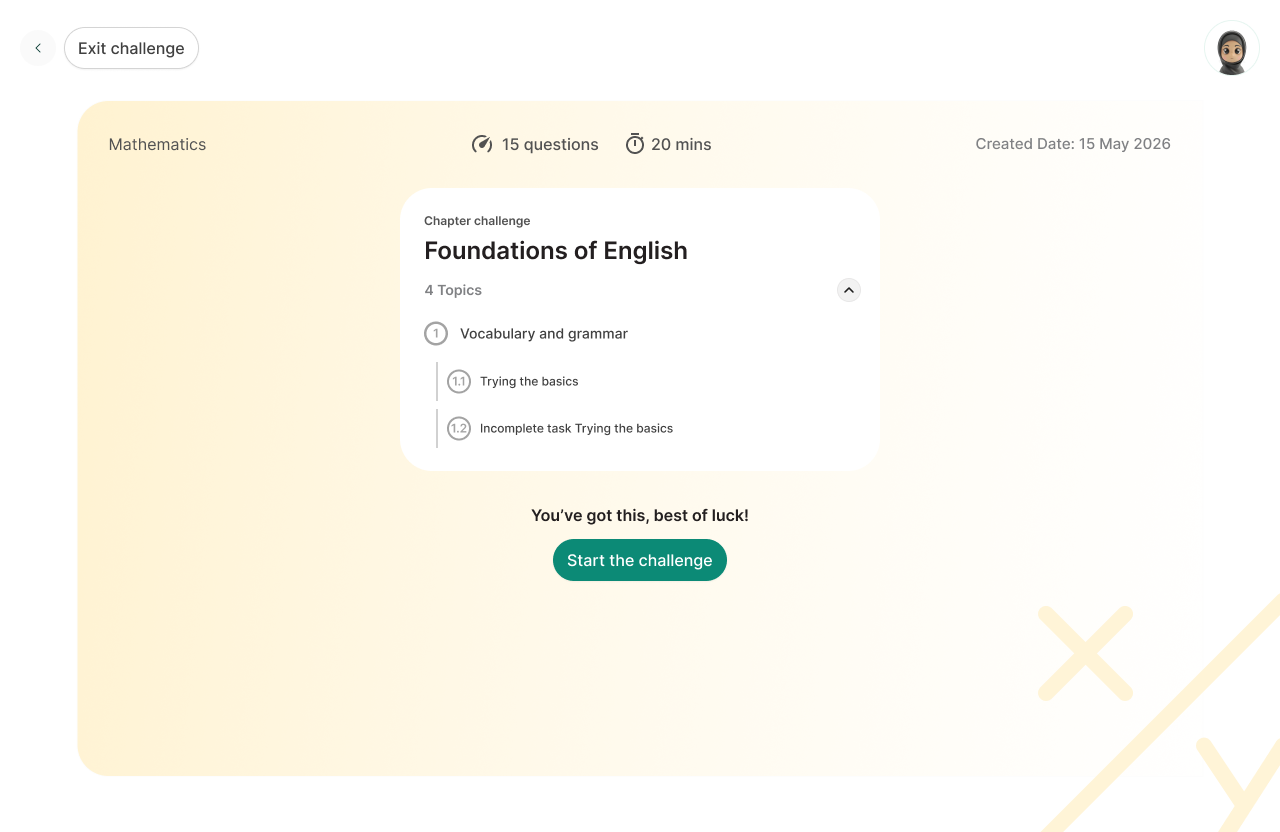 Mualim exploration — early challenge task screen