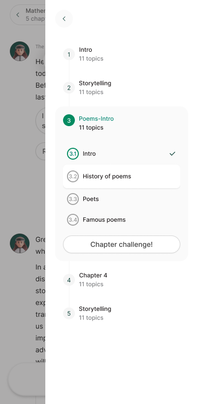 Mualim mobile — lesson navigation